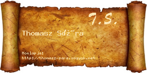 Thomasz Sára névjegykártya